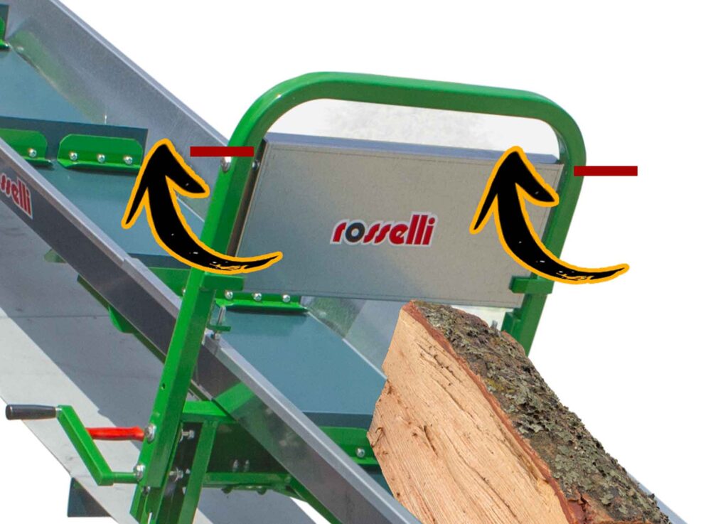 Kippsystem für Holzstämme für Förderband