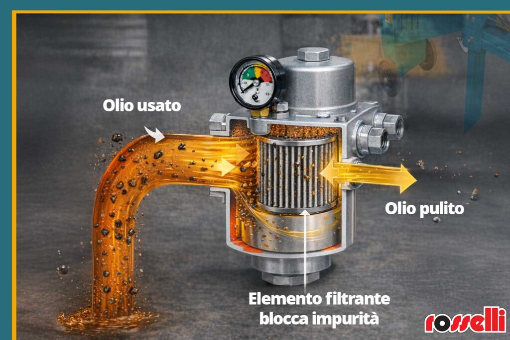 Filtro olio per spaccalegna idraulico