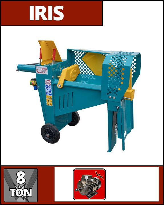 Spaccalegna orizzontale con motore elettrico per legna