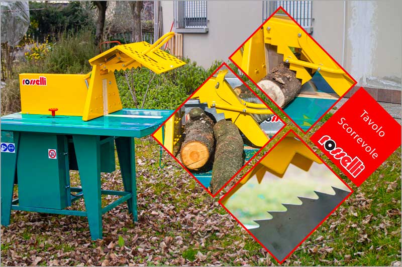 Sega a lama circolare per legna da ardere con tavolo scorrevole