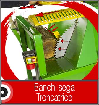 Banchi sega tipo troncatrice per legna da ardere