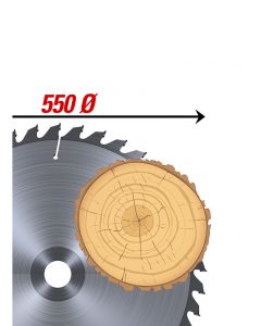 lama circolare Ø 550 capacità utile di taglio