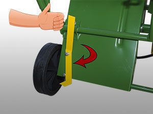 Bloqueo de rueda de estabilidad para sierra circular
