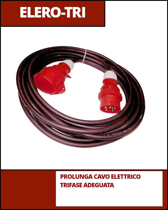 Cavo trifase 380 per sega circolare e spaccalegna