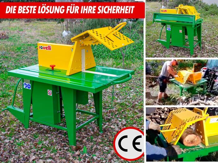 Sicherheit der Rolltisch Kreissäge mit Schutzmaßnahmen bei der Arbeit