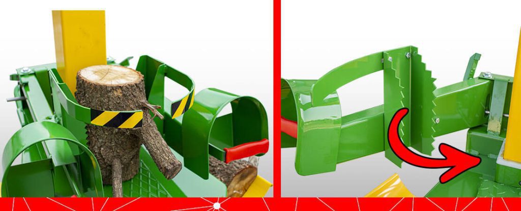 Wood blocker for log splitter for safety