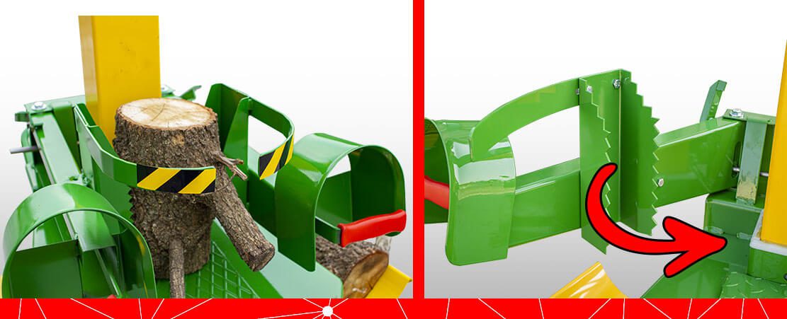 Wood blocker for log splitter for safety